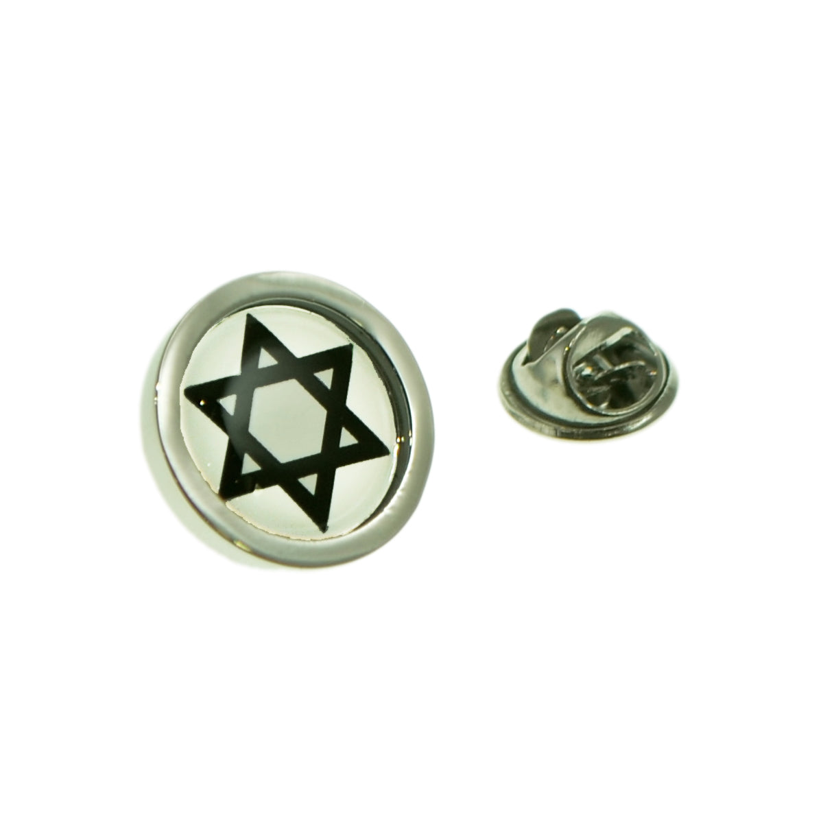 Star of David Bordered Lapel Pin Badge