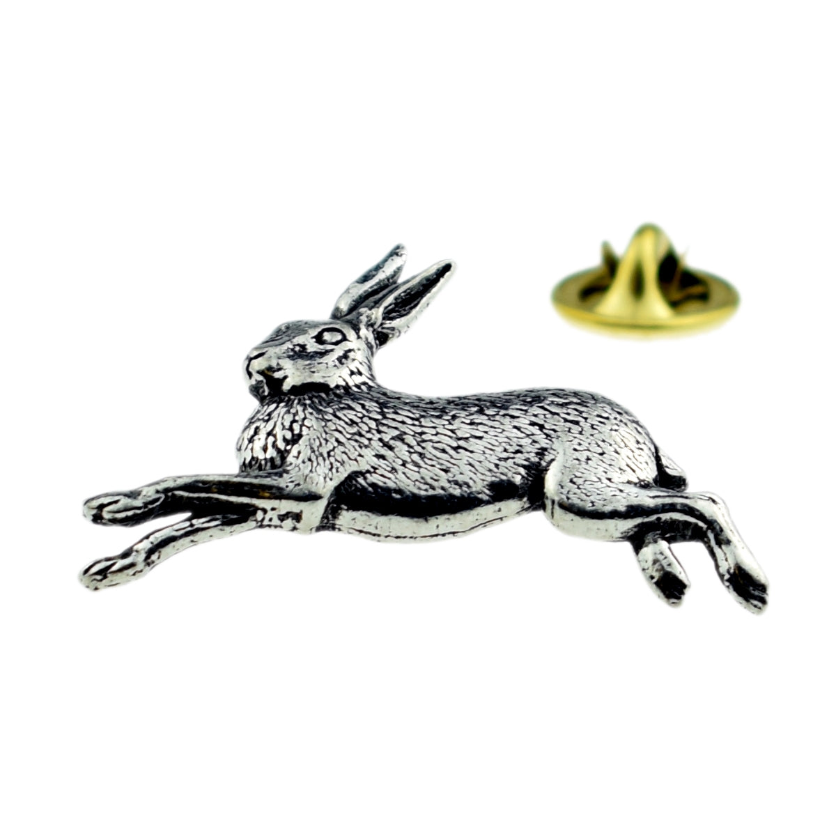 Hare (Rabbit) Pewter Lapel Pin Badge
