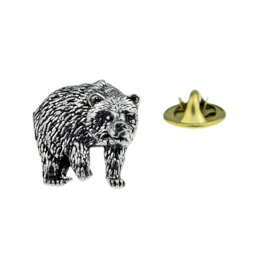 Bear English Pewter Lapel Pin Badge