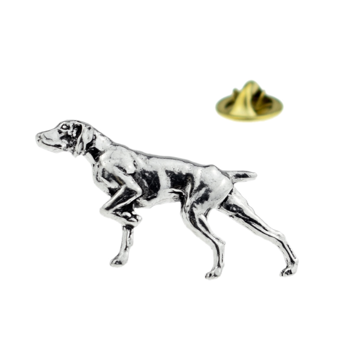 Pointer Dog English Pewter Lapel Pin Badge