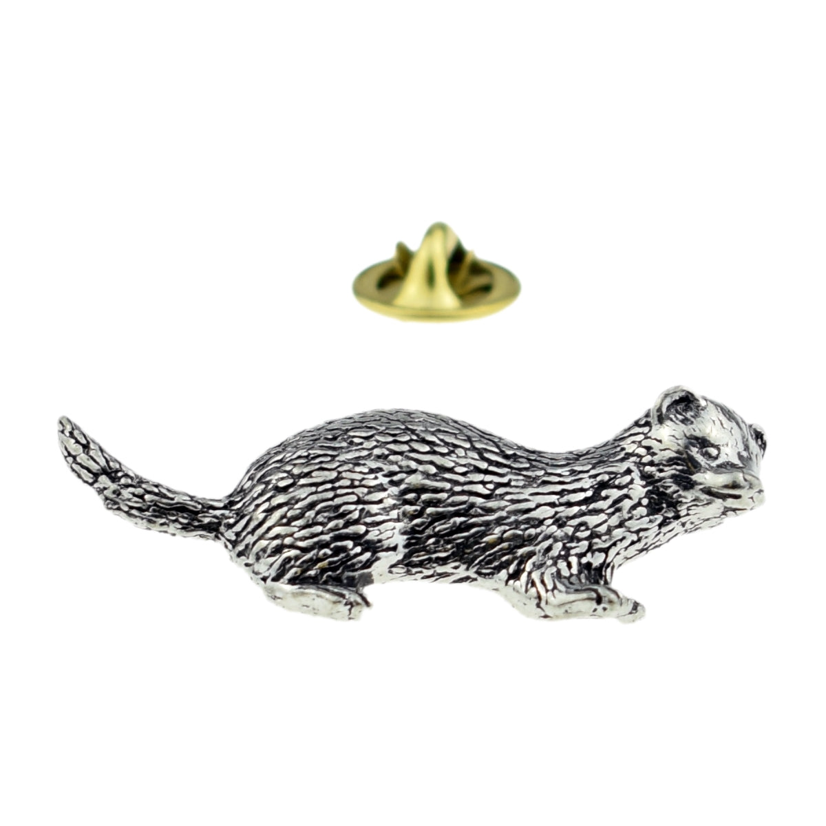 Ferret English Pewter Lapel Pin Badge
