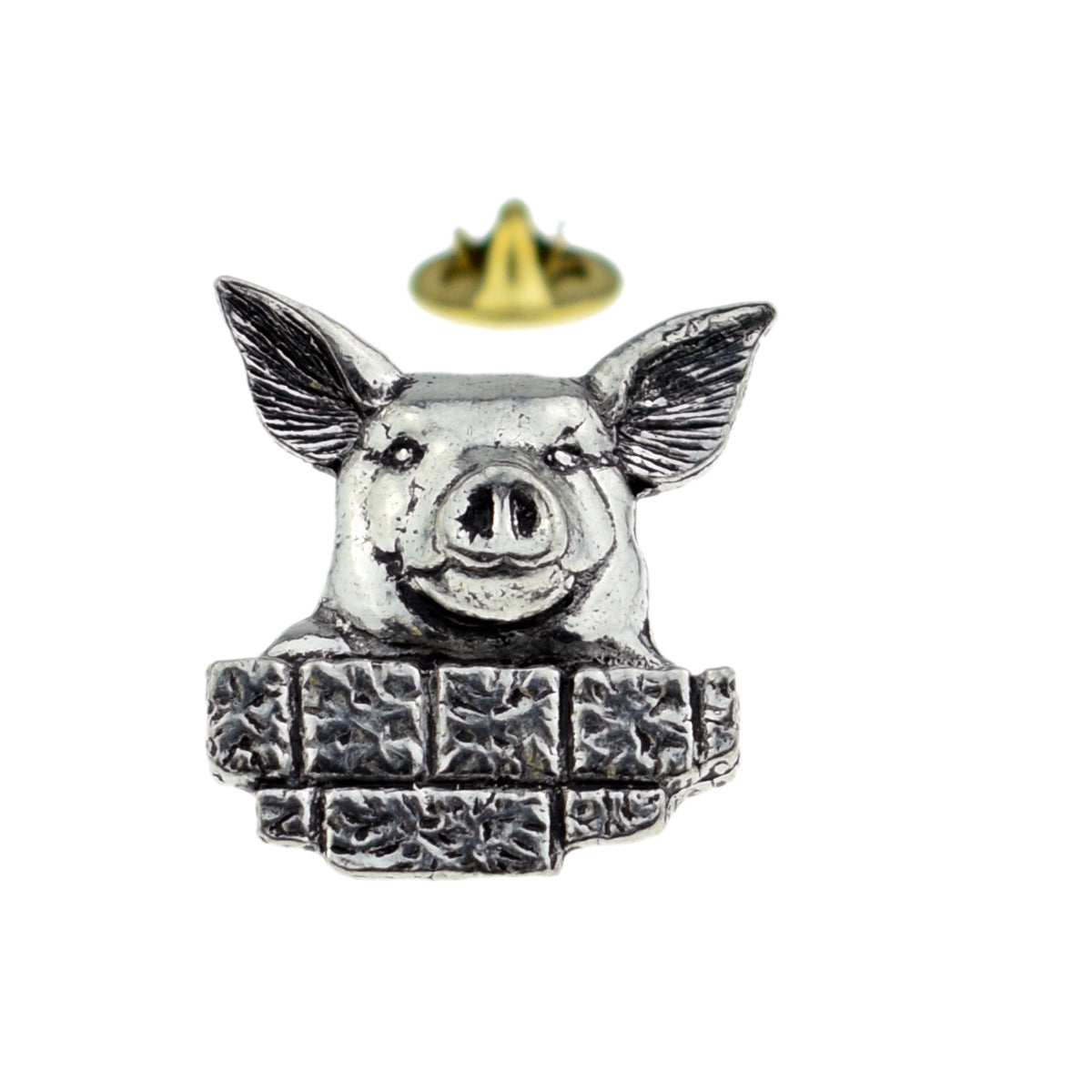 Pig English Pewter Lapel Pin Badge