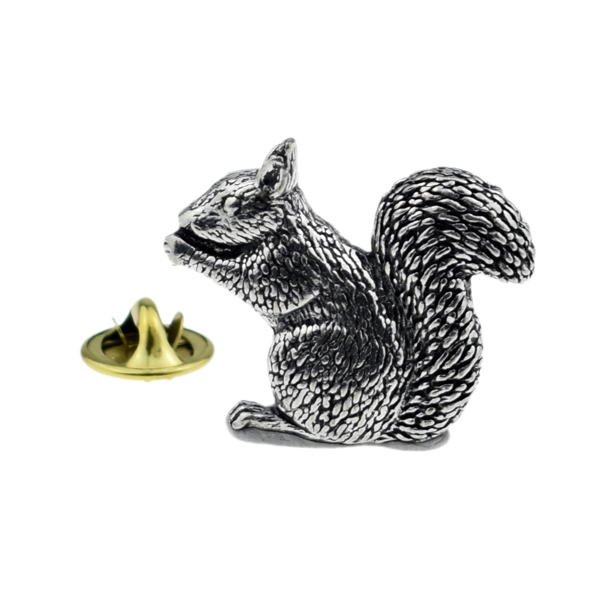 Squirrel English Pewter Lapel Pin Badge