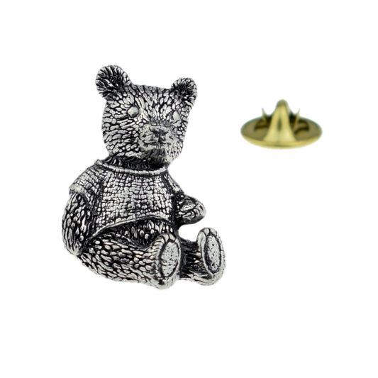 Teddy English Pewter Lapel Pin Badge