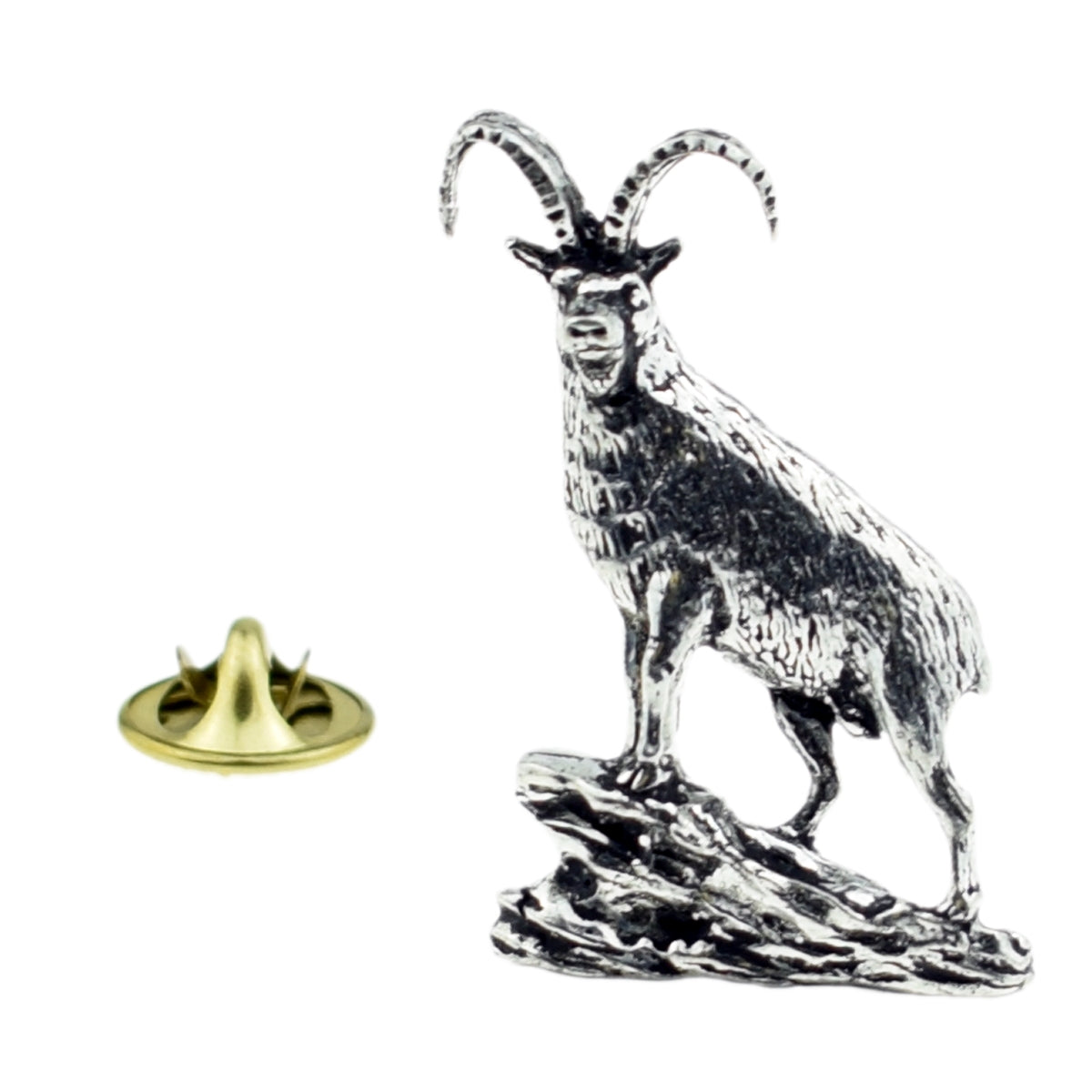 Ibex English Pewter Lapel Pin Badge
