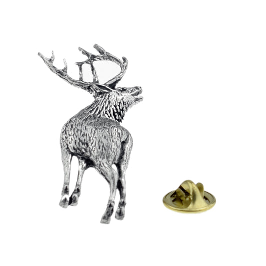 Stag English Pewter Lapel Pin Badge