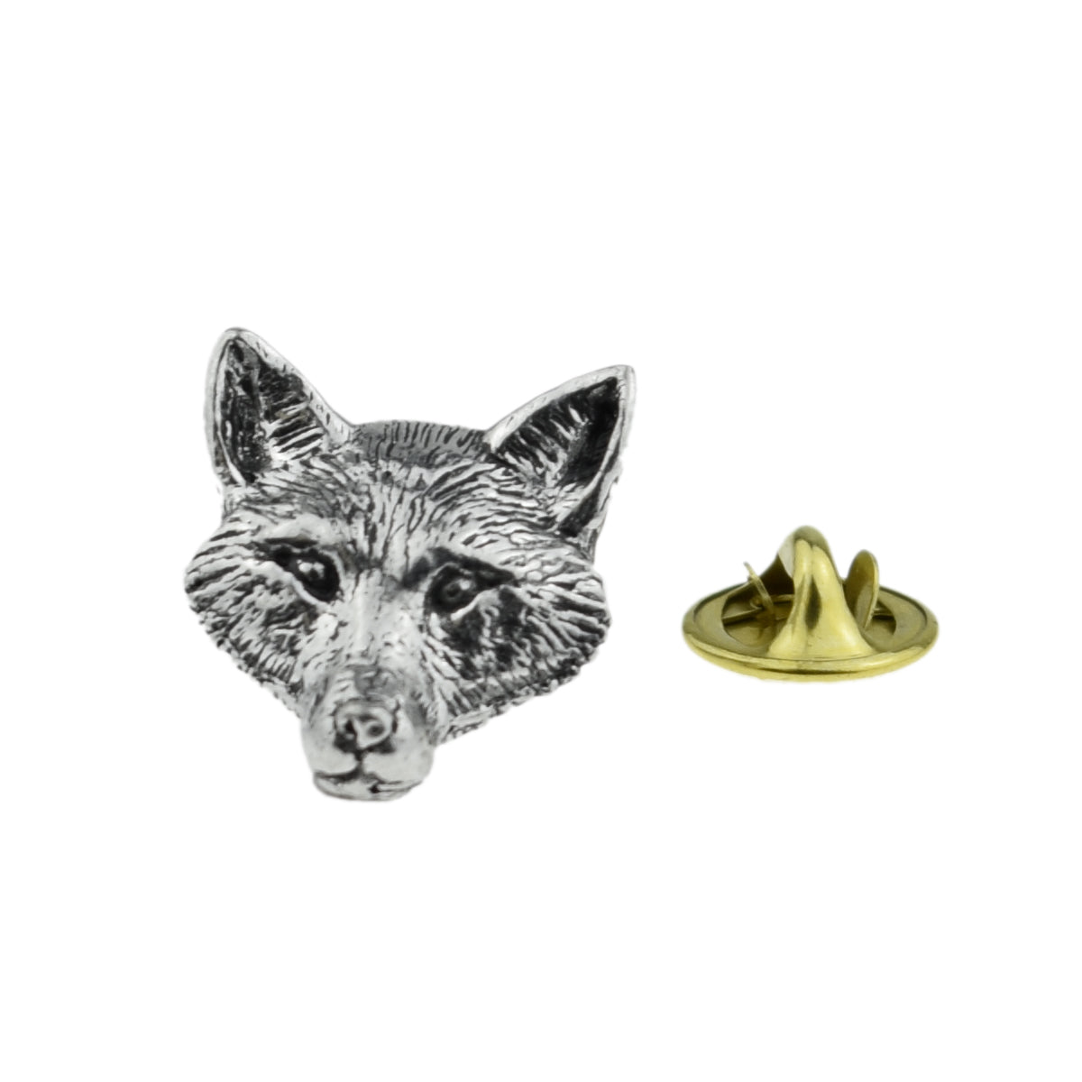 Fox Head (2) Pewter Lapel Pin Badge