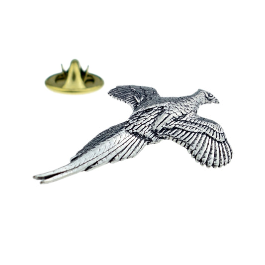Small Pheasant English Pewter Lapel Pin Badge