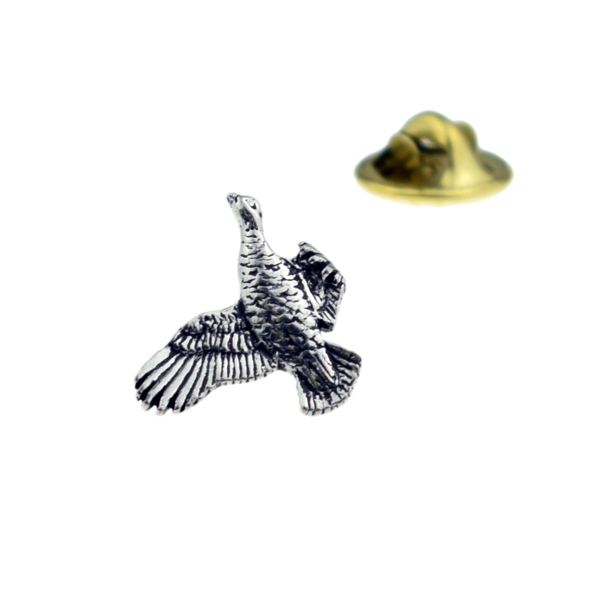 Grouse Bird English Pewter Lapel Pin Badge