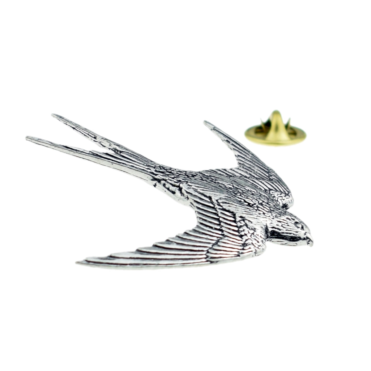 Swallow Bird English Pewter Lapel Pin Badge