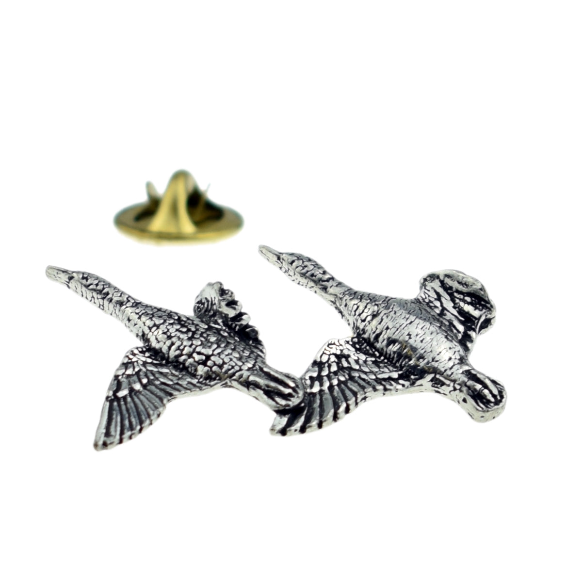 Geese Birds English Pewter Lapel Pin Badge
