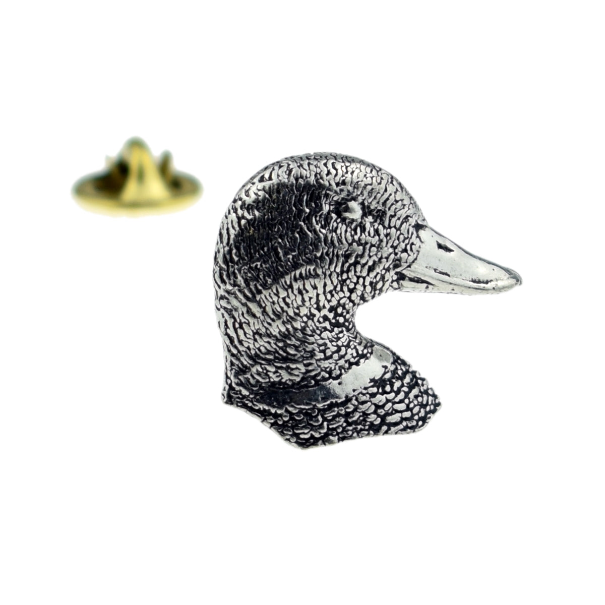 Ducks Head English Pewter Lapel Pin Badge