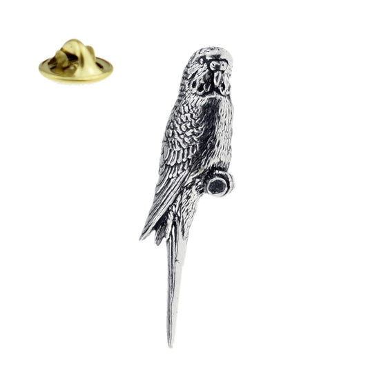Budgie, Budgerigar Bird English Pewter Lapel Pin Badge