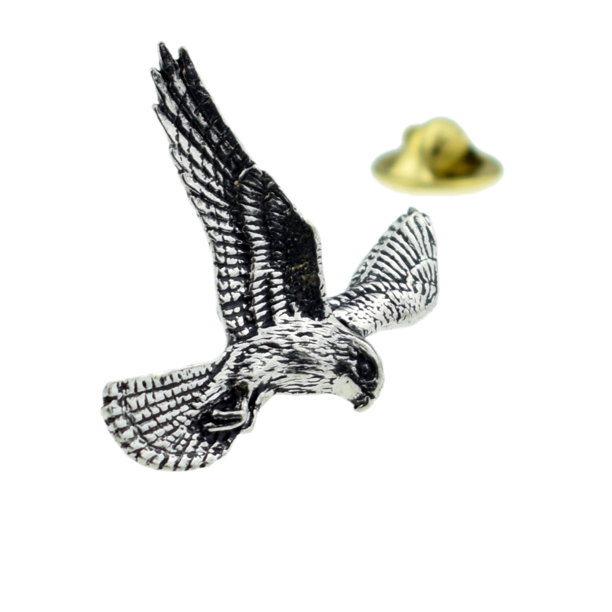 Kestrel Bird English Pewter Lapel Pin Badge