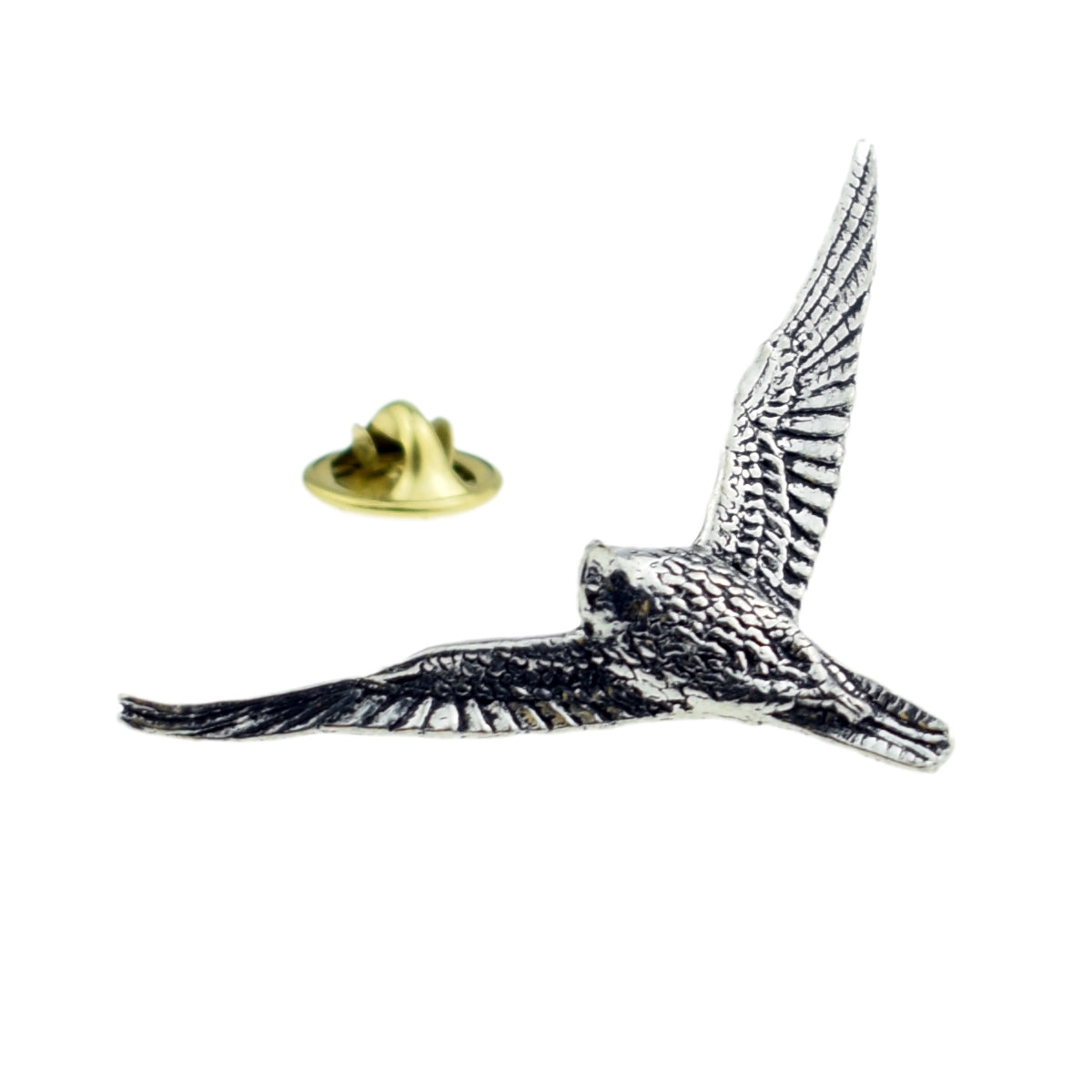 Falcon Hawk Bird English Pewter Lapel Pin Badge