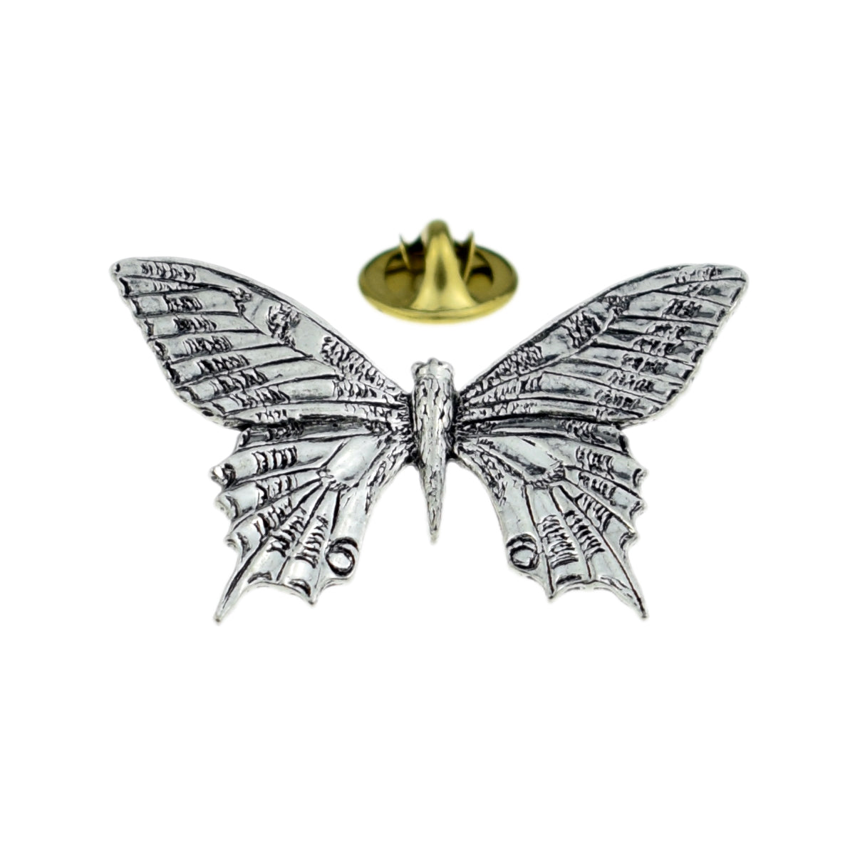 Swallowtail Butterfly English Pewter Lapel Pin Badge