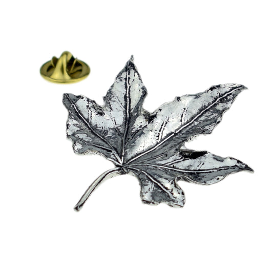 Canadian Maple Leaf English Pewter Lapel Pin Badge