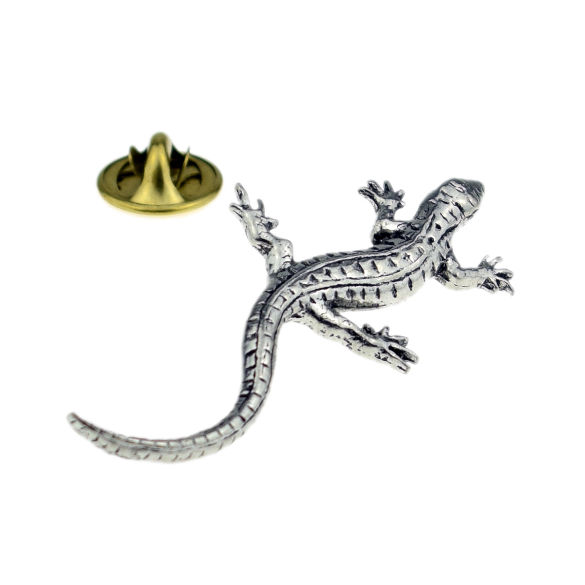Lizard Pewter Lapel Pin Badge