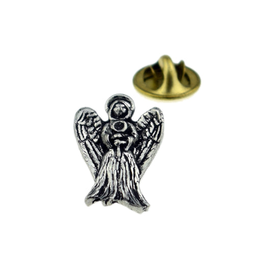 Guardian Angel English Pewter Lapel Pin Badge