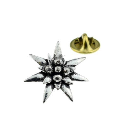 Small Edelweiss Pewter Lapel Pin Badge
