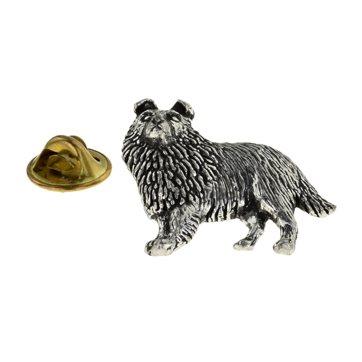 Sheltie Dog Pewter Lapel Badge