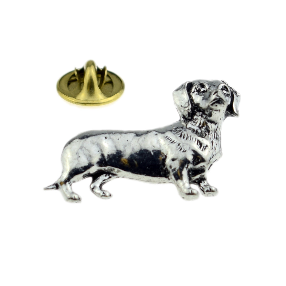 Dachshund Dog Pewter Lapel Pin Badge
