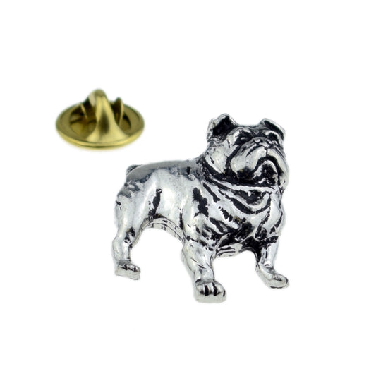 British Bulldog Dog Pewter Lapel Pin Badge