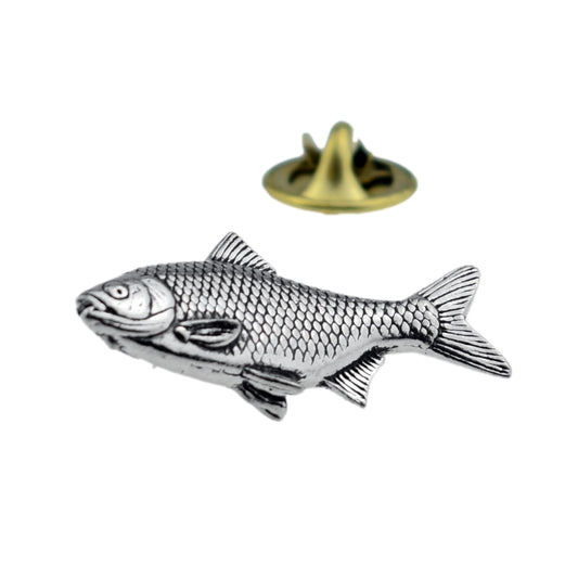 Roach fish fishing English Pewter Lapel Pin Badge