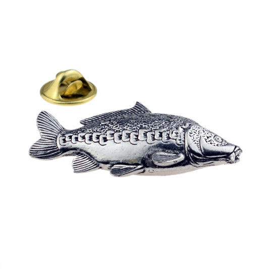 Mirror Carp Fish Pewter Lapel Pin Badge