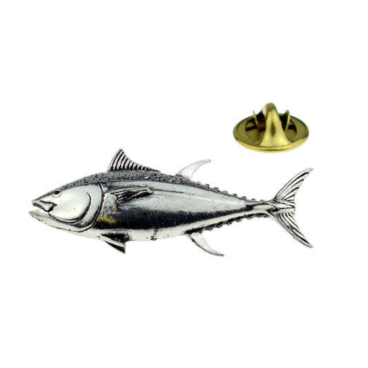 Tuna Fish Pewter Lapel Pin Badge
