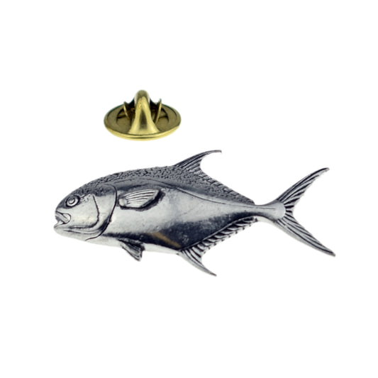 Permit fish fishing English Pewter Lapel Pin Badge