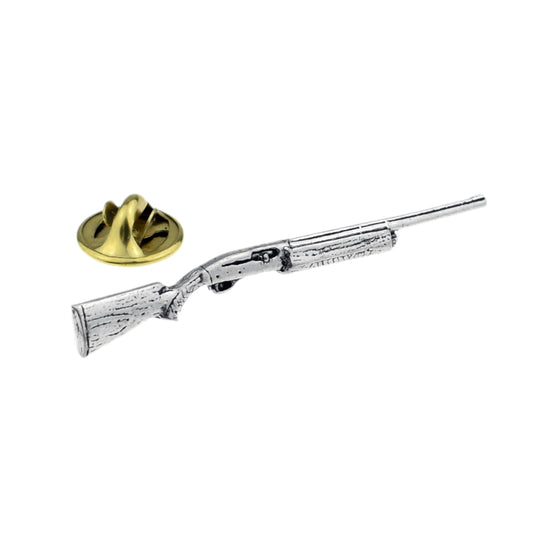 Automatic Shotgun Pewter Lapel Pin Badge