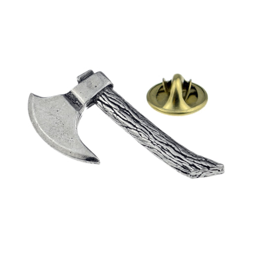 Hatchet Axe Falchion Pewter Lapel Pin Badge