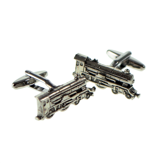 English Made Steam Locomotive Pewter Cufflinks | Ashton and Finch