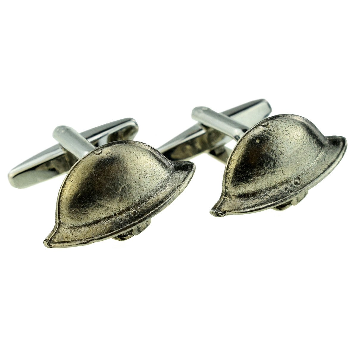 Tommy WWI Army Helmet Design Pewter Cufflinks | Ashton and Finch