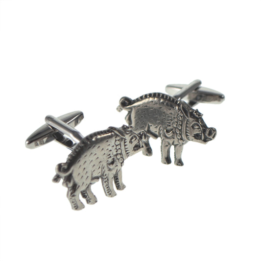 English Made Wild Boar Pewter Cufflinks | Ashton and Finch