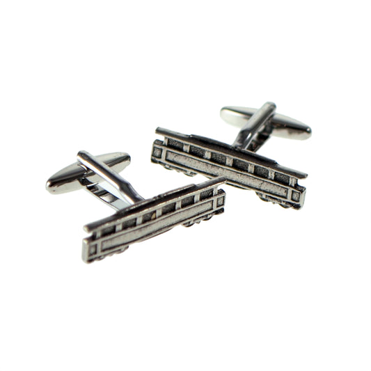 English Made Tram Pewter Cufflinks | Ashton and Finch