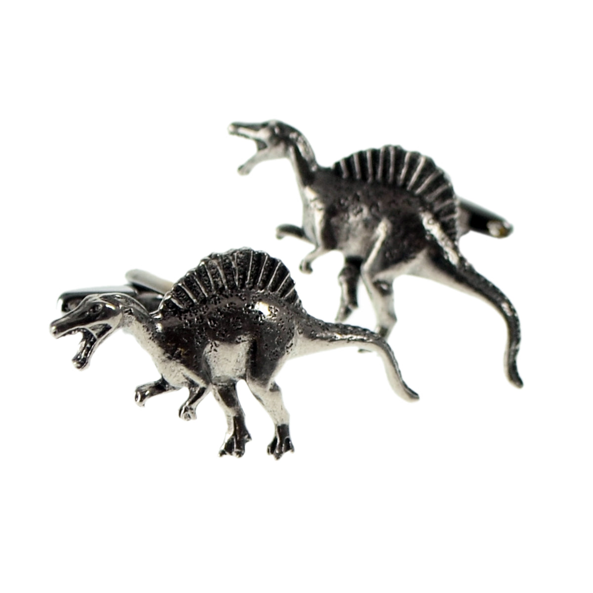 English Made Spinosaurus Pewter Cufflinks | Ashton and Finch