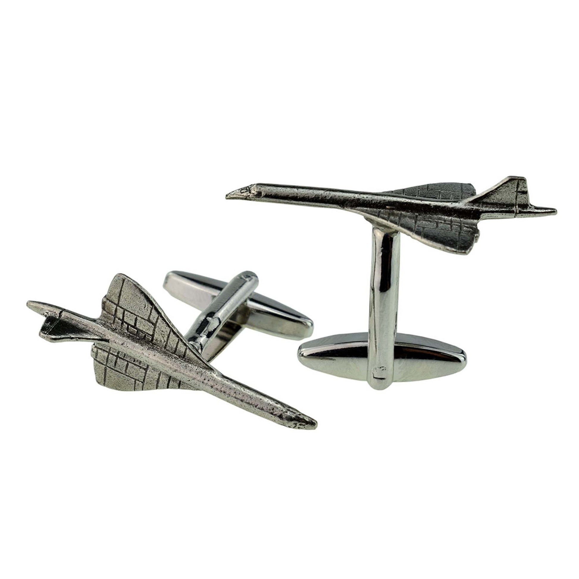 Concorde Aeroplane Aircraft Pewter Cufflinks | Ashton and Finch