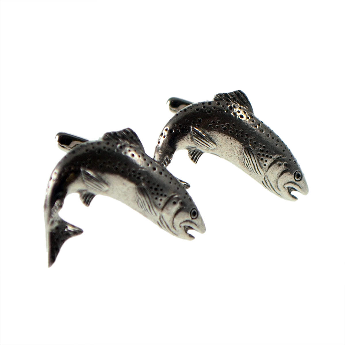 English Made Scottish Salmon Pewter Cufflinks | Ashton and Finch