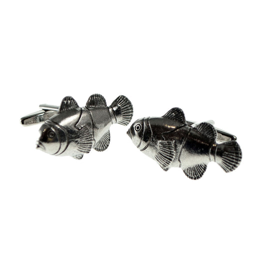 English Made Clownfish Pewter Cufflinks | Ashton and Finch