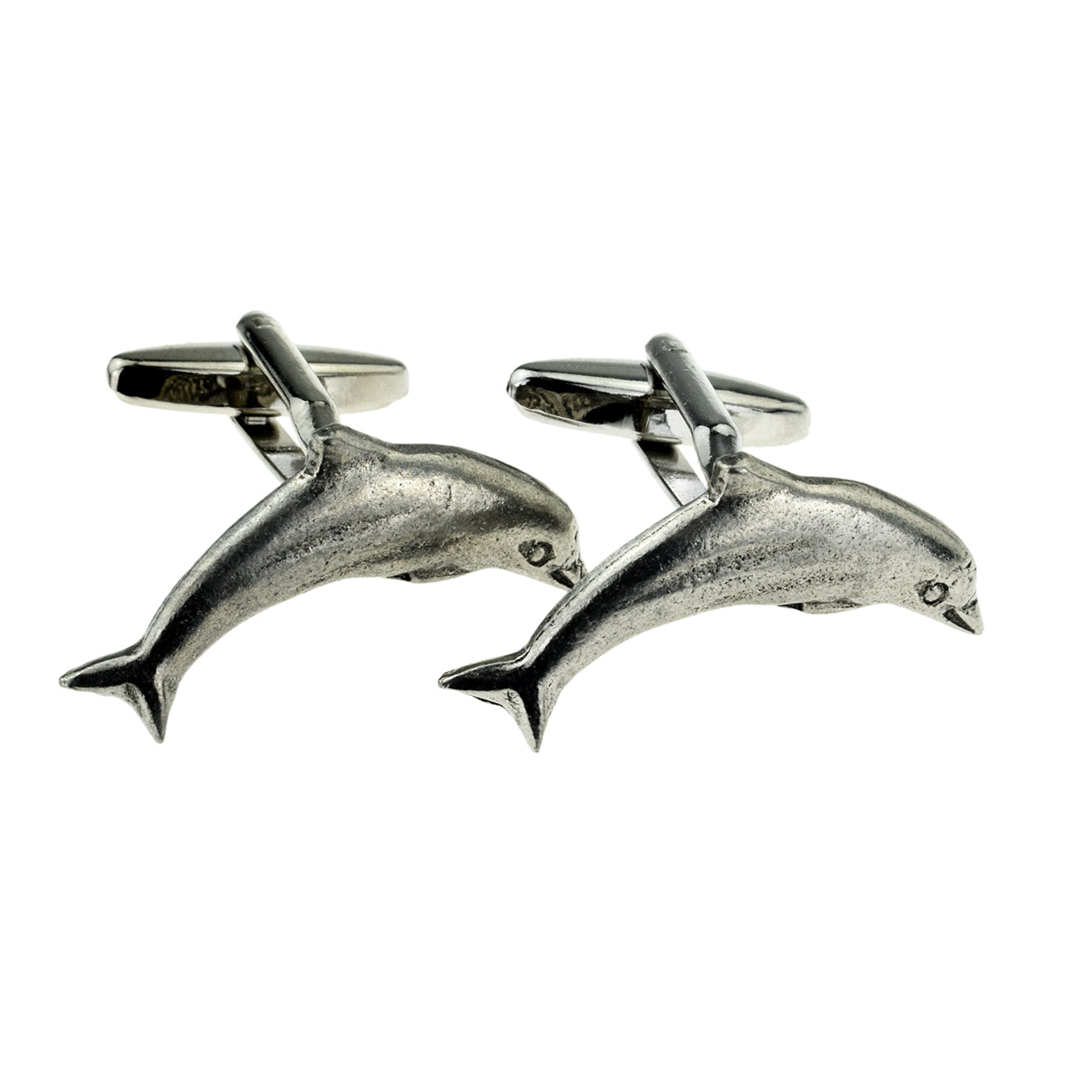 English Made Dolphin Pewter Cufflinks (DWC) | Ashton and Finch