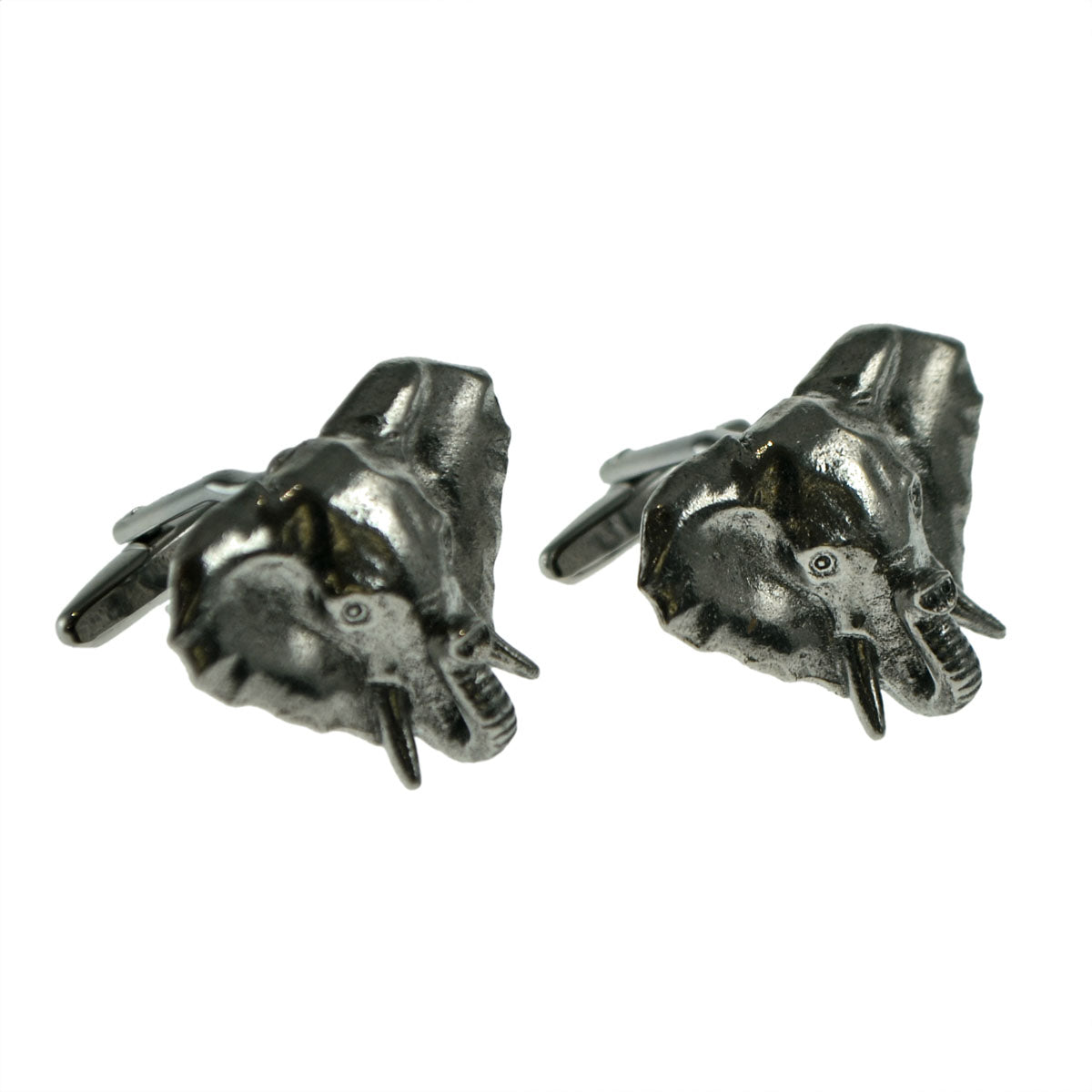 English Made Elephant Pewter Cufflinks | Ashton and Finch
