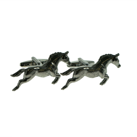English Made Horse Pewter Cufflinks | Ashton and Finch