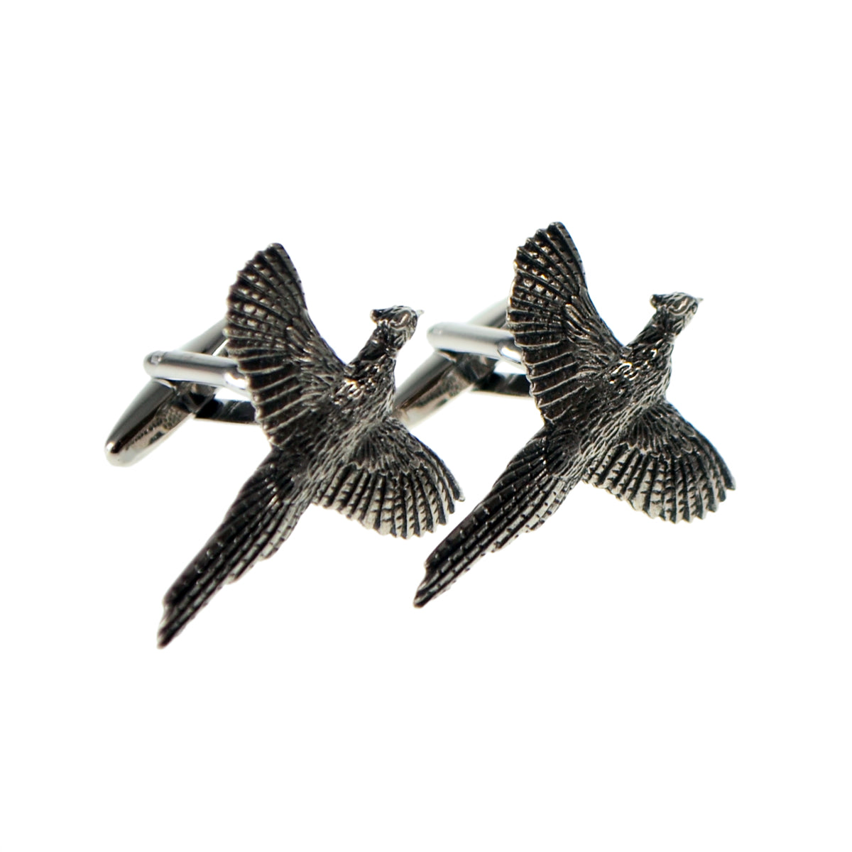 English Made Pheasant Pewter Cufflinks | Ashton and Finch