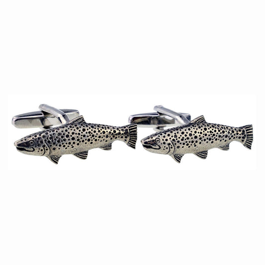 Trout Fish Pewter Cufflinks | Ashton and Finch
