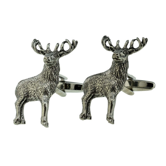 Standing Stag Wildlife Pewter Cufflinks | Ashton and Finch