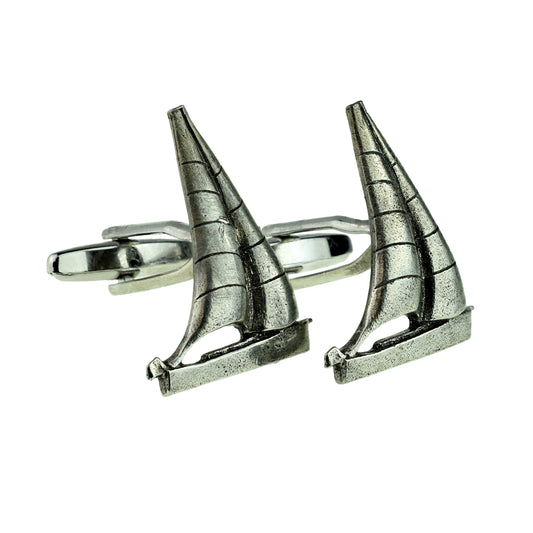 English Made Pewter Cufflinks Yachts Sailing | Ashton and Finch