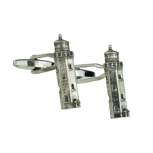 English Made Pewter Cufflinks Lighthouse | Ashton and Finch