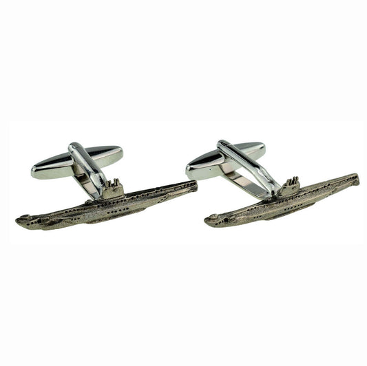 Submarine Nautical Naval Pewter Cufflinks | Ashton and Finch